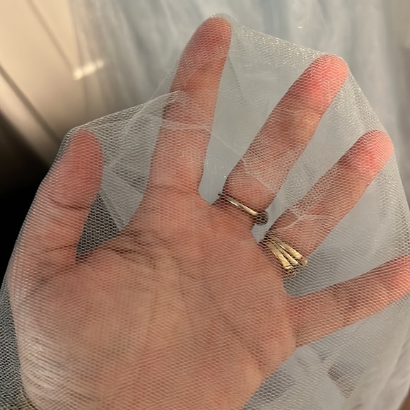 Mac Duggal Spaghetti Strap Plunging Neck Dress Size 10 Bridesmaid Prom Flawed - Picture 6 of 7